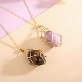 Spring New Natural Energy Crystal Pendant Ins Niche Design Valentine’s Day Bag Bag Peace Necklace