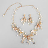 Pearl necklace and earring set