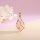 Spring New Natural Energy Crystal Pendant Ins Niche Design Valentine’s Day Bag Bag Peace Necklace