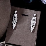 3A Zircon Jewelry Micro Set Full Crystal Necklace And Earrings 4 Piece Set For Weddings And Banquets